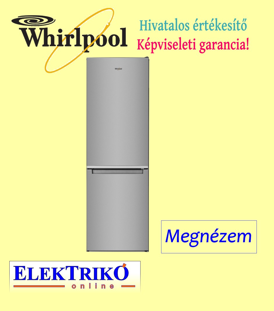 Whirlpool W5 821E OX2 alul fagyasztós hűtőszekrény , inox színű